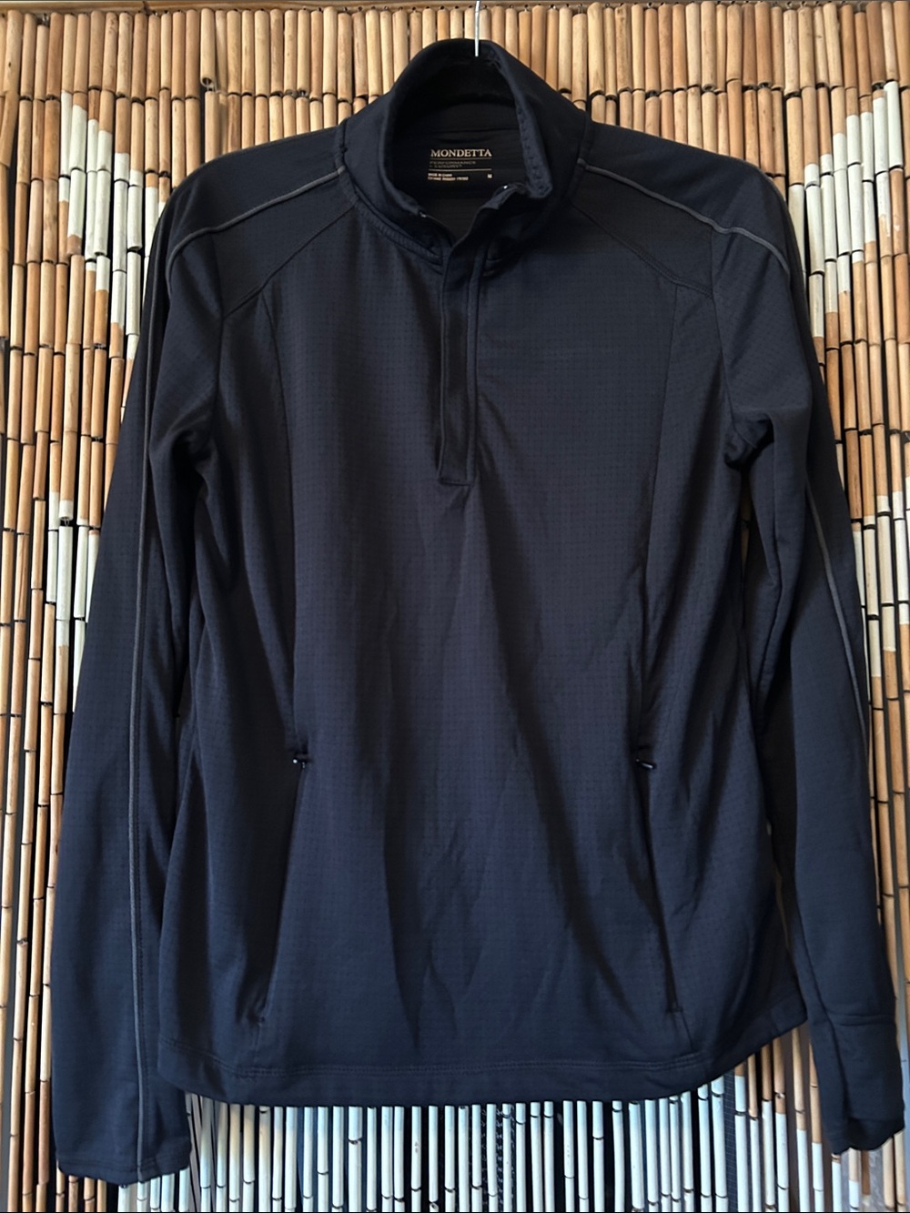 Mondetta Black Performance Quarter-Zip Pullover light weight running Jacket